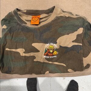 Teddy Fresh Smokey the Bear Long Sleeve Camo Shirt